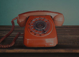 Old phone on a desk