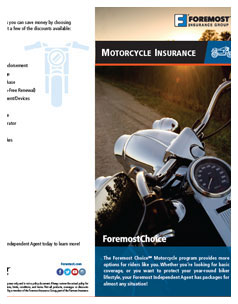Foremost Choice Motorcycle Brochure